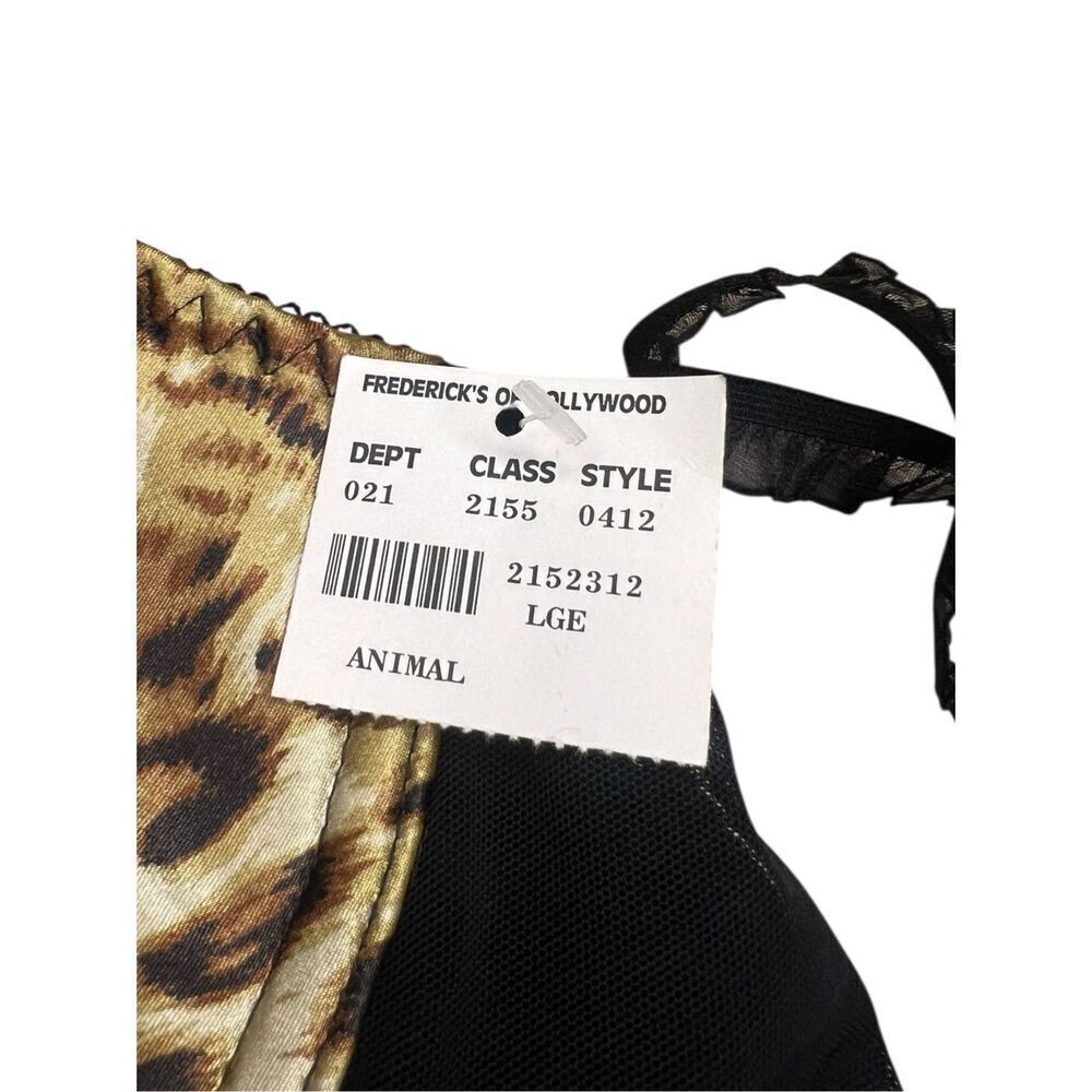 Frederick’s of Hollywood Women’s Large Leopard‎ Print Lingerie Set NEW - Picture 4 of 9